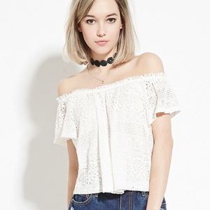 Forever 21 Lace Off Shoulder
